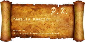 Pastila Kasztor névjegykártya